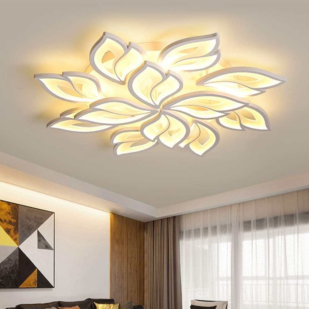Plafonnier LED moderne dimmable télécommande grand lustre salon chambre cuisine