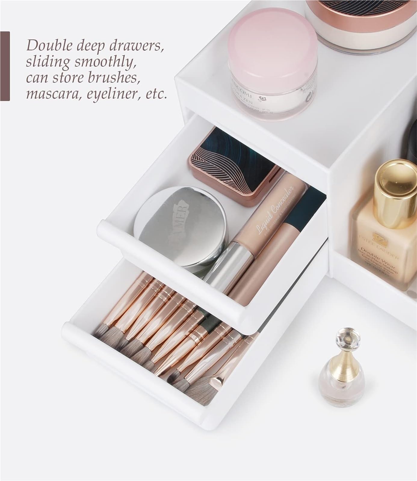 Organizzatore Smalto per Unghie Scatola Portaoggetti for Cosmetici, Smalti E Gioielli Toletta Trucco(Grün)