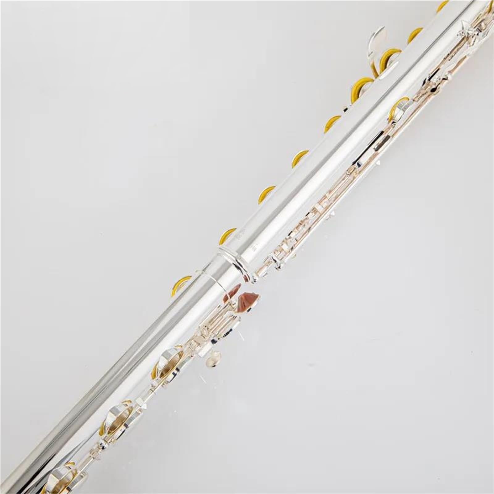 Flöte 16/17 Löcher Versilbert Querflöte Obturator C-Taste Mit E-Taste Musikinstrument(B1000)