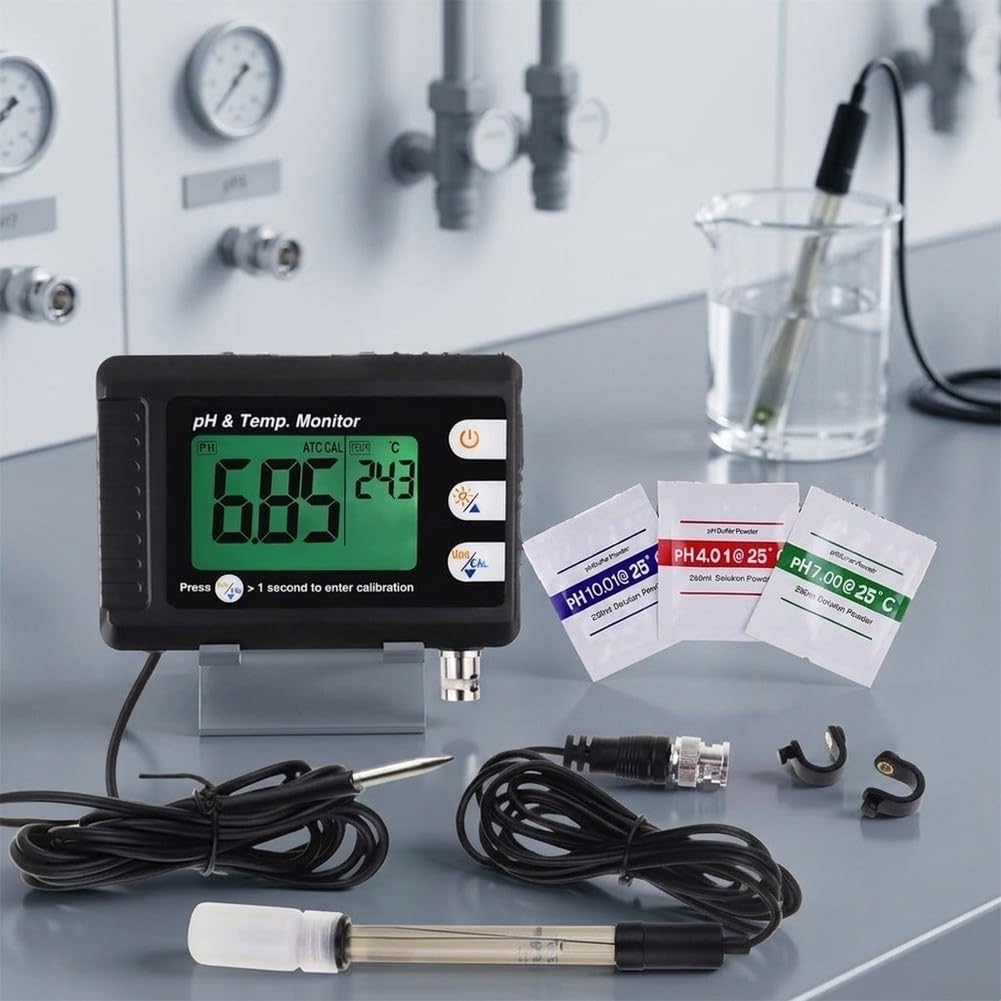 PH-mètre mural 0-14 Sonde remplaçable pour montage mural ATC