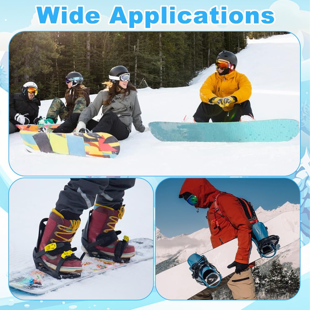 NBEADS 9 STK. Snowboard Bindung Riemen, 20.8x2.1cm Schwarze Elastische Strap-in-Bindungsriemen Snowboard Leiterriemen für Schuhe Bindungen Zubehör Ersatz