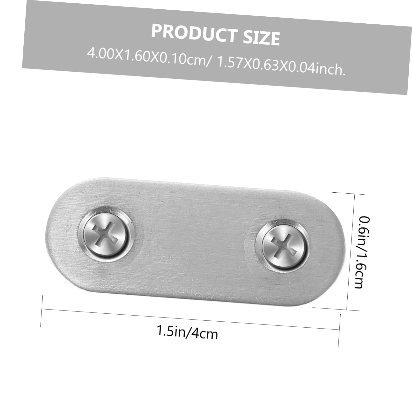 HOMSFOU Furniture 22 Pcs Stainless Steel Straight Brackets for Wood Mending Plates Plate Design