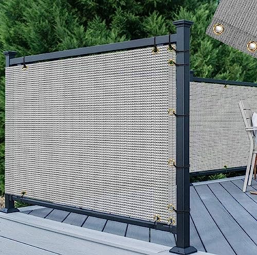 Voile d'ombrage rectangulaire gris 2x3m CUSMA pour balcon - 3