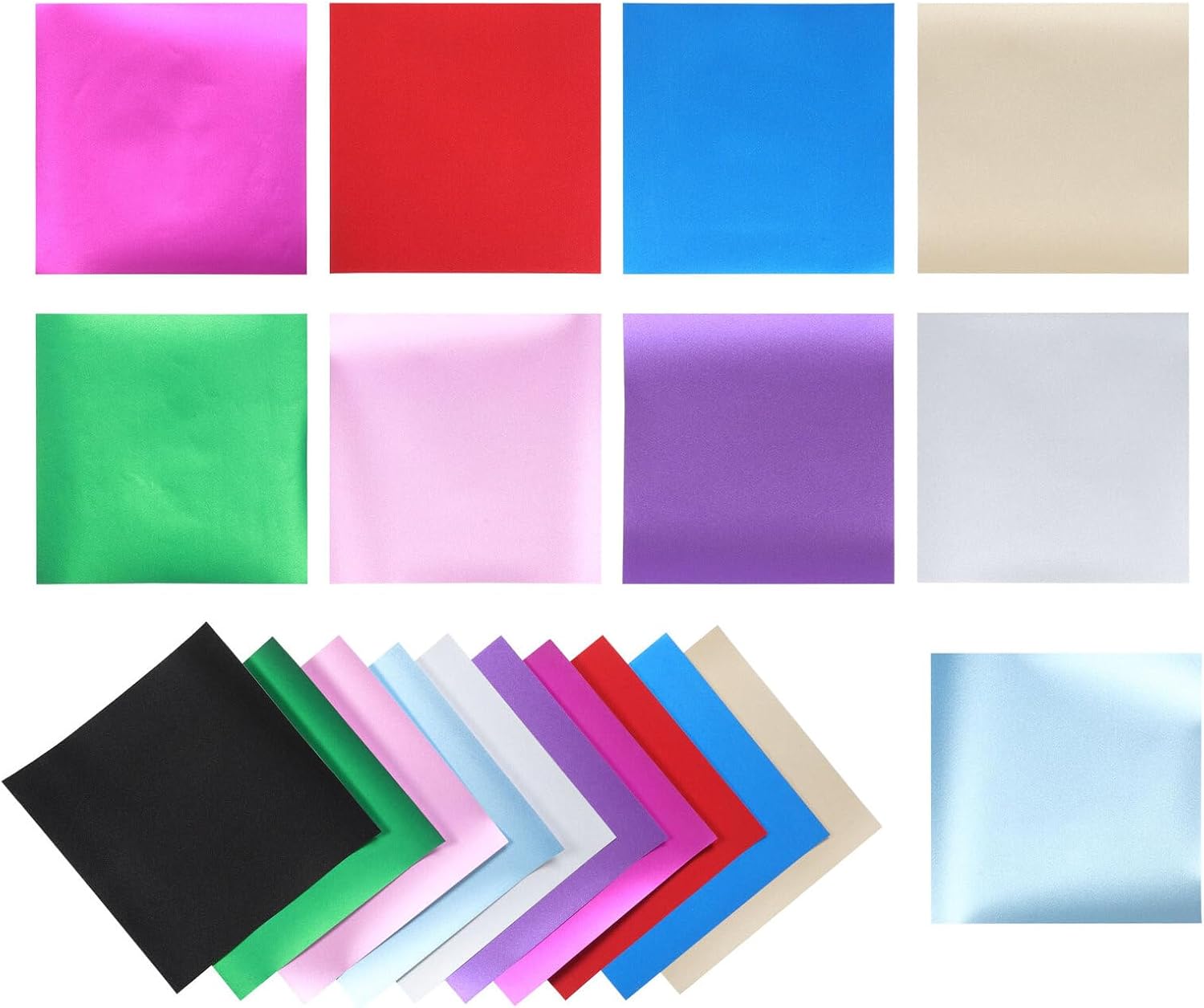 Glitter Vinyl Adhesive Decal Set, 19 Rolls for DIY Projects