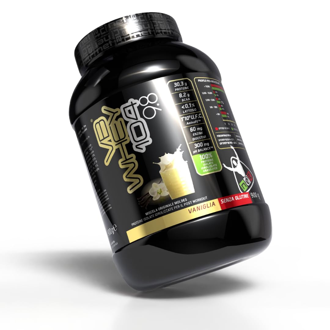 NET Integratori VB WHEY 104 9.8 Optipep - 900g Vaniglia - Proteine Isolate Idrolizzate per via Enzimatica Con EAA e BCAA - Massimizza Sintesi Proteica, Crescita e Mantenimento Muscolare