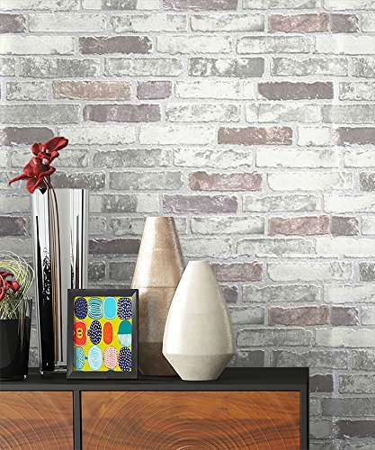 NEWROOM Tapete Grau Vlies Steinoptik - Industrial Loft Mauerwerk Ziegelstein für Wohnzimmer Schlafzimmer