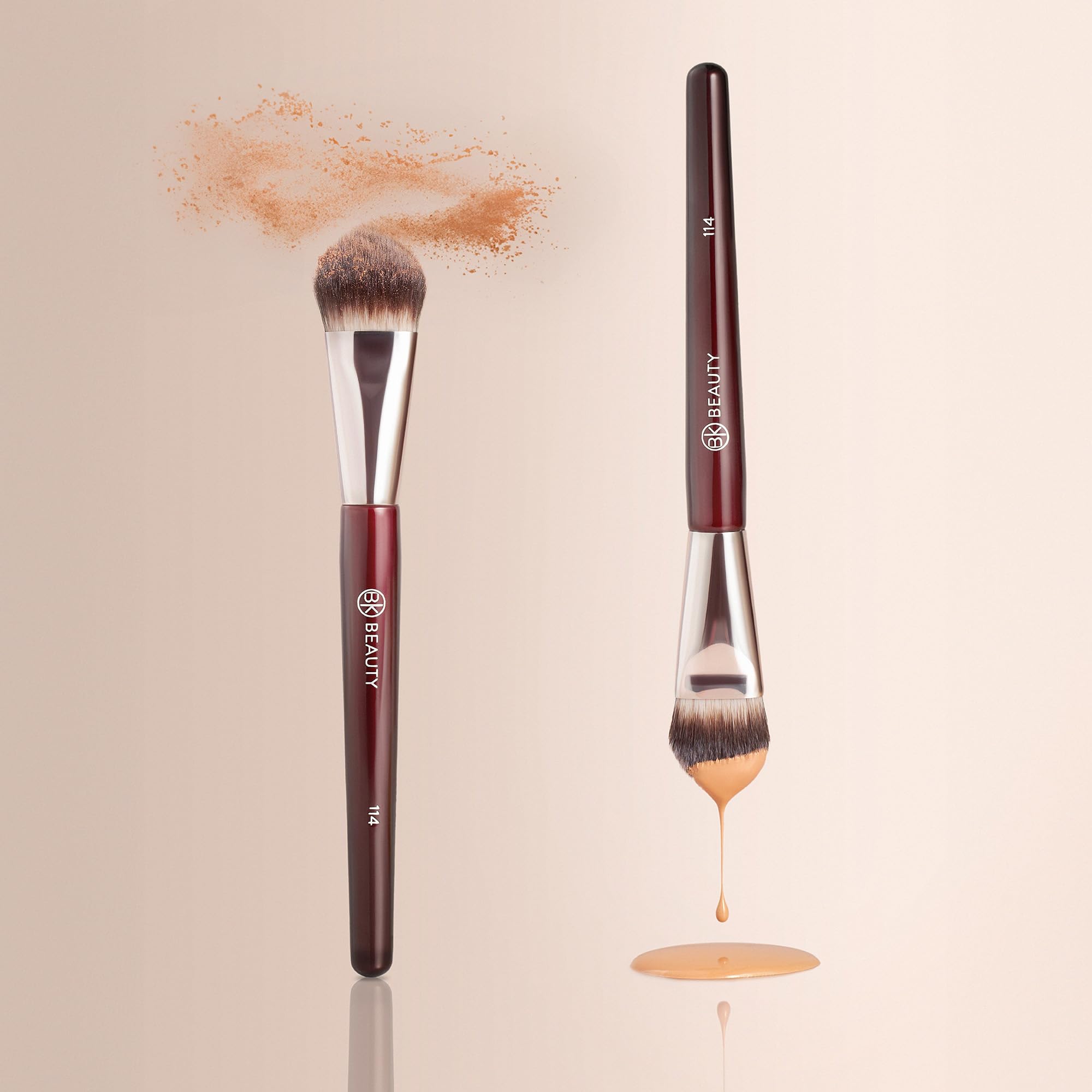 BK BEAUTY 114 Dual-Sided Concealer Brush with Soft Vegan Bristles