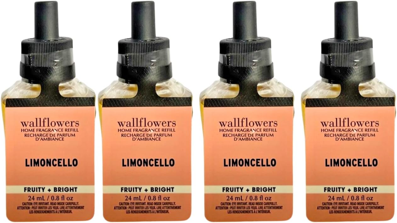 Bath & Body Works LIMONCELLO Wallflowers Home Fragrance Refill 0.8 fl oz - Pack of 4