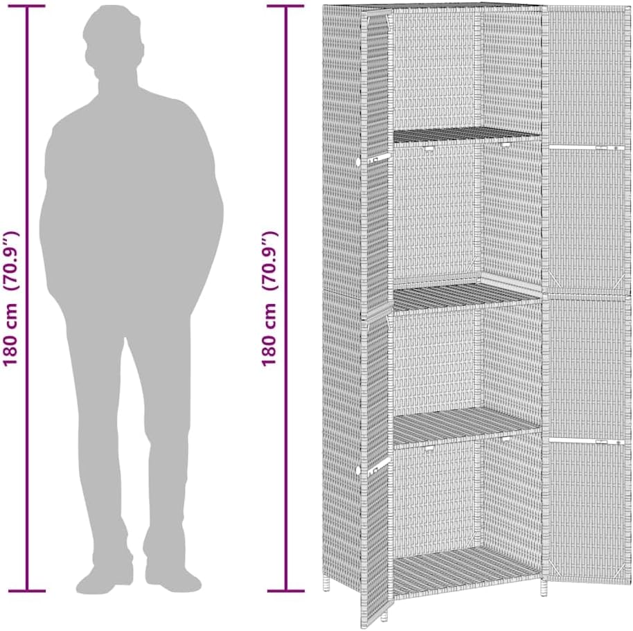 vidaXL Garden Storage Cabinet in Gray