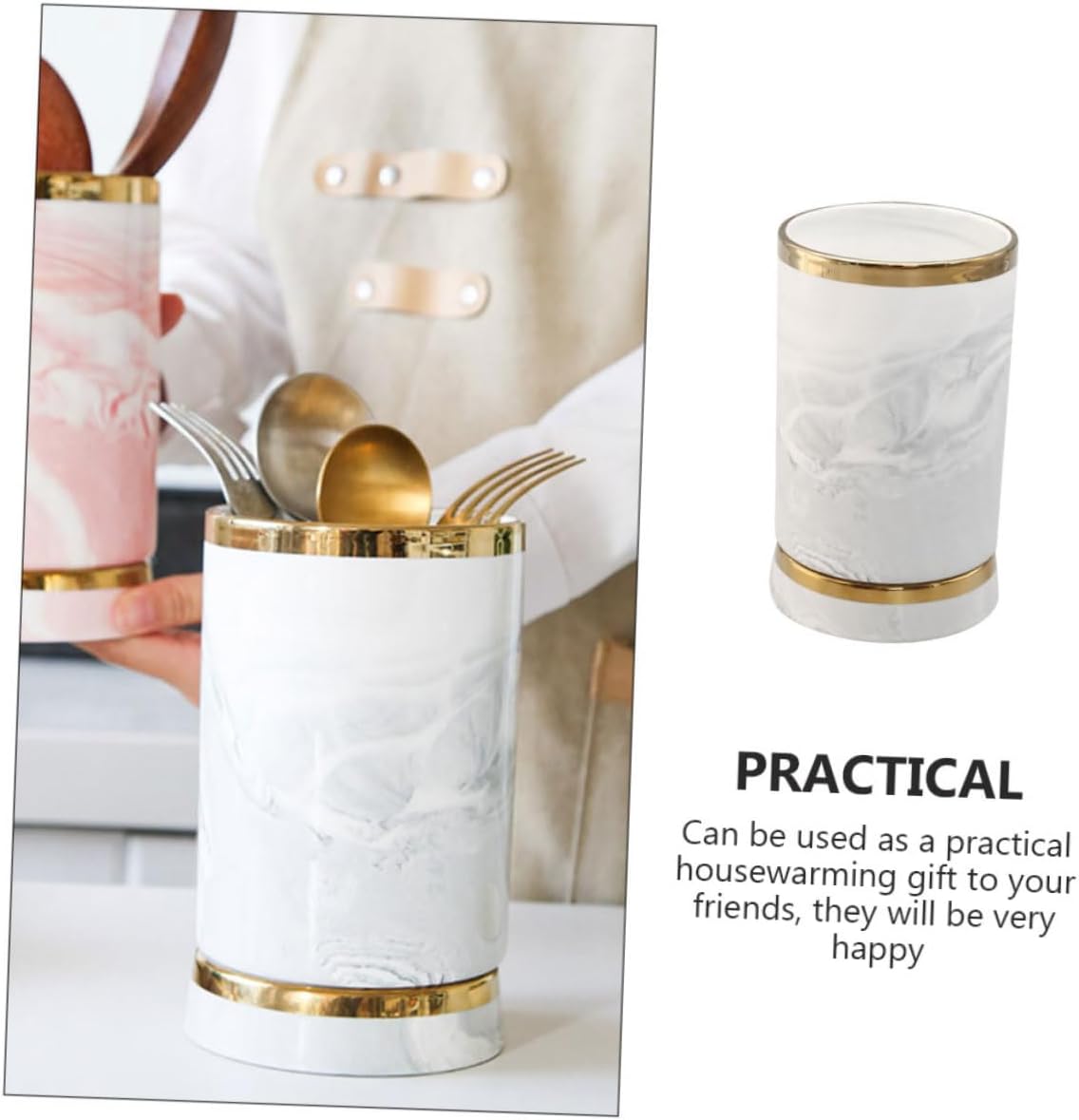 PRETYZOOM Ceramic Chopstick Holder Elegant Utensil Organizer for Countertop Storage Vintage Design for Kitchen Tableware Cutlery Holder for Neat Cooking Spaces