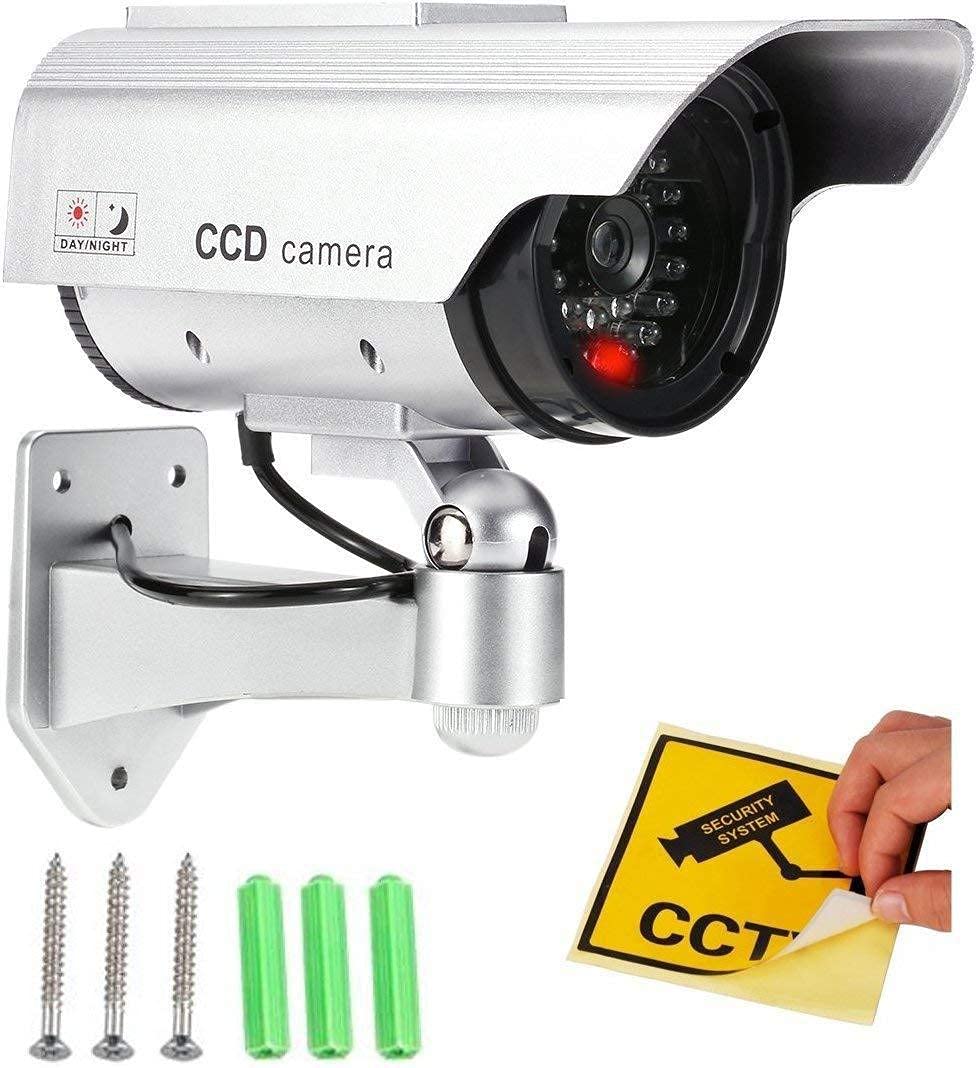 GORULAX Dummy Security CCTV Dome Camera with Realistic Look Flashing Red LED Light Indoor and Outdoor Use-image-48