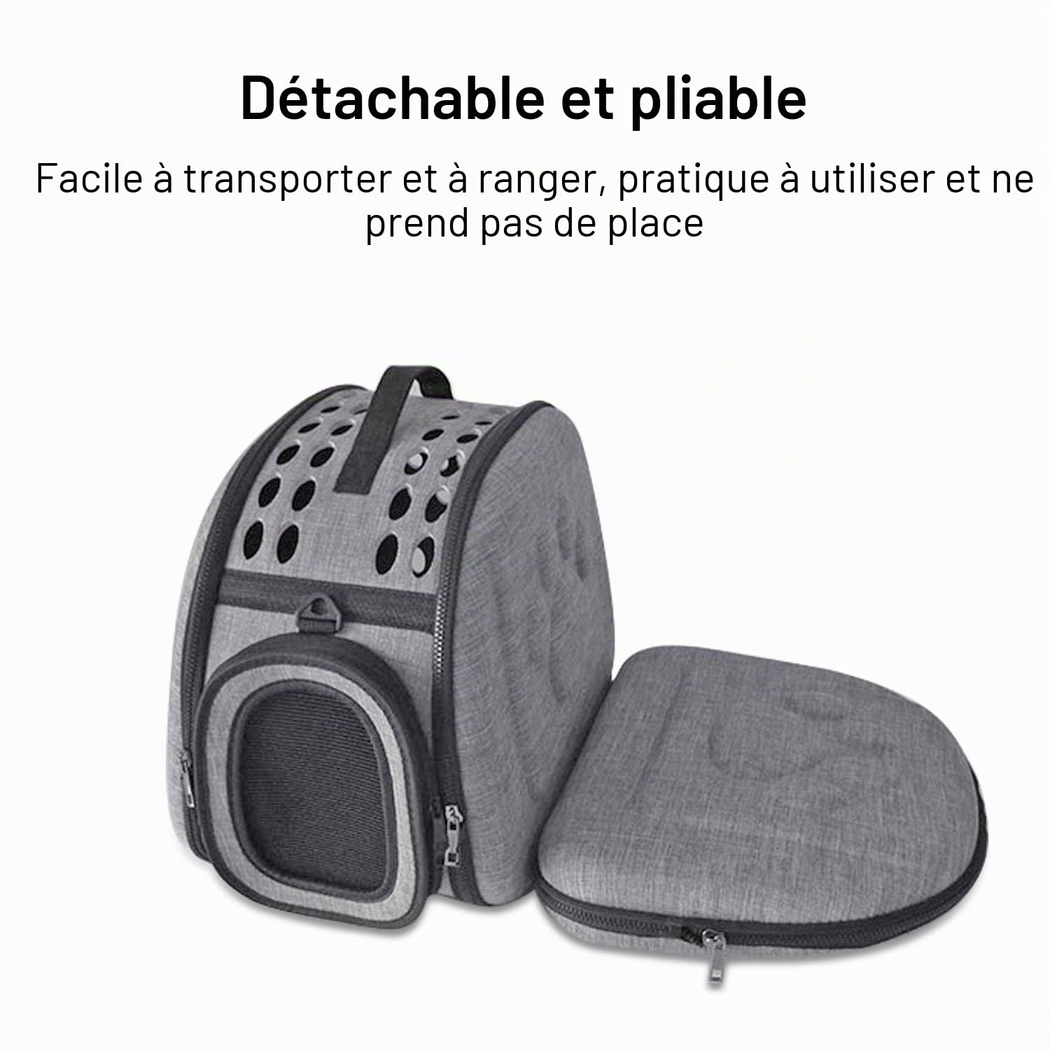 Sac de Transport pour Chat Cage Sac de Lapin Caisse Voyage pour Chat Chien Petit Transporteur de Chat Caisse de Transport pour Petits Animaux Respirable Démontable Lavable Pliable