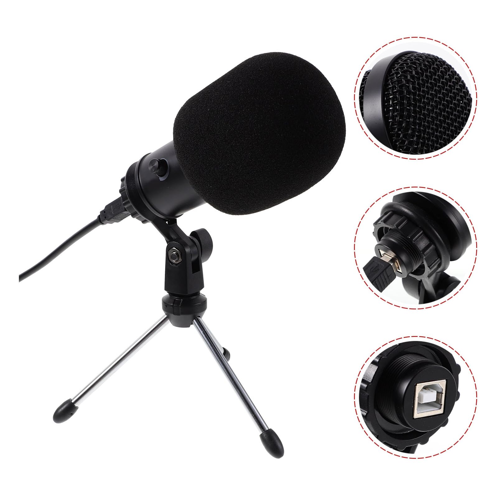Abaodam Micrófonos USB de Condensador Micrófono de Conferencia para Grabación Streaming y Video Chat Soporte para Gamer y PC Varios Estilos