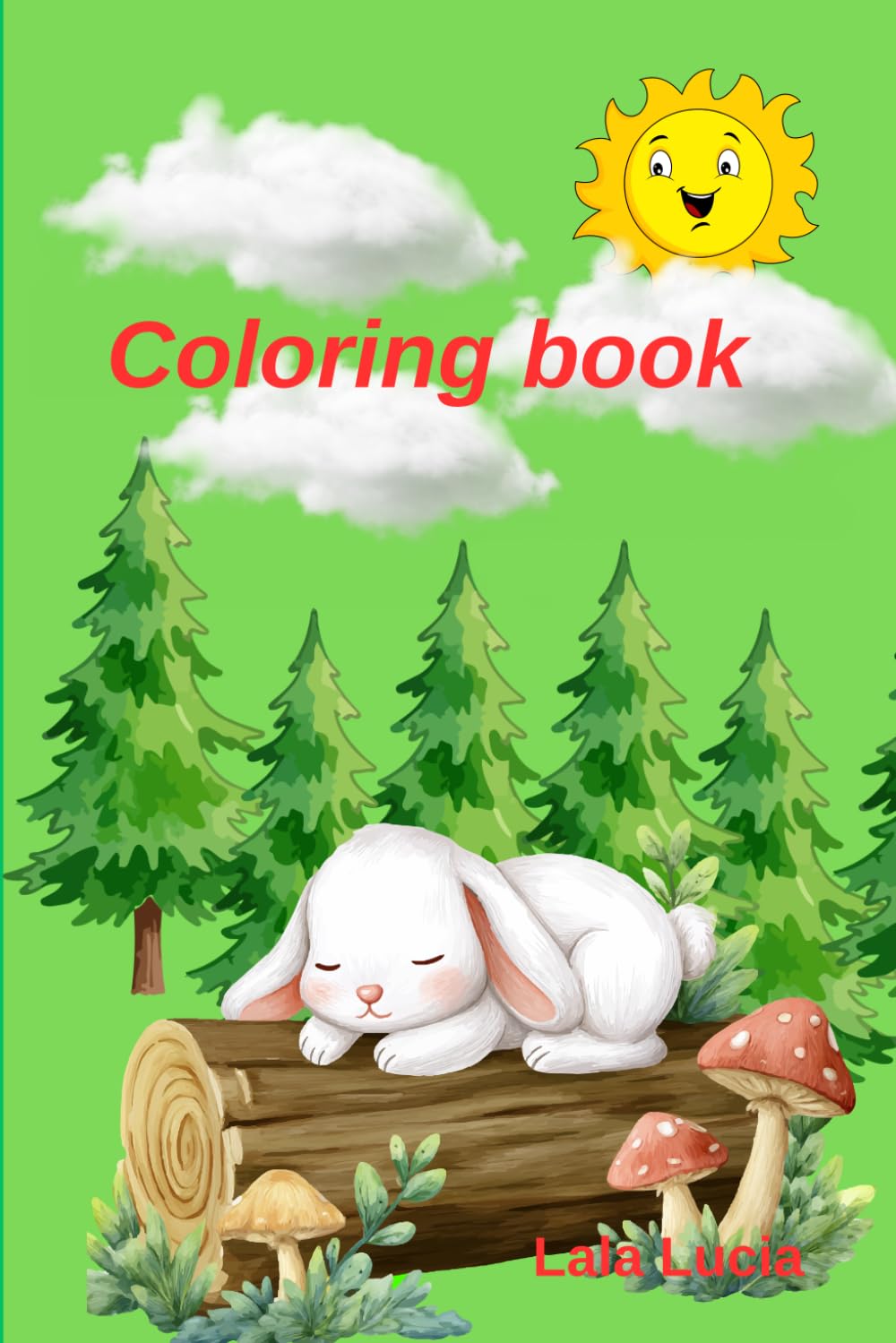 Bunny coloring book: Cute bunny adventures , 50 beautiful illustration