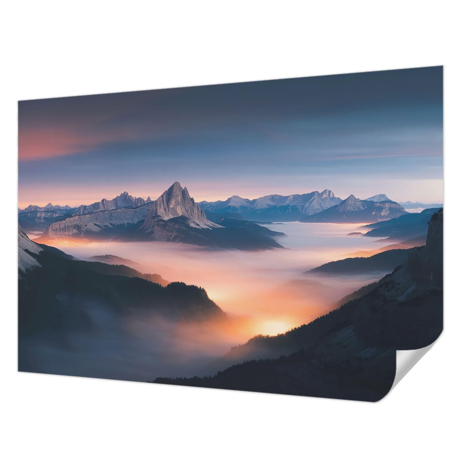 Papier peint photo autocollant de 152x104 cm Tulup décoration murale salon soleil levant