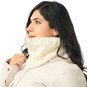CHARM Winter Knit Neckwarmer Tube Scarf - Zipper Chunky Ski Neck Gaiter Warmer