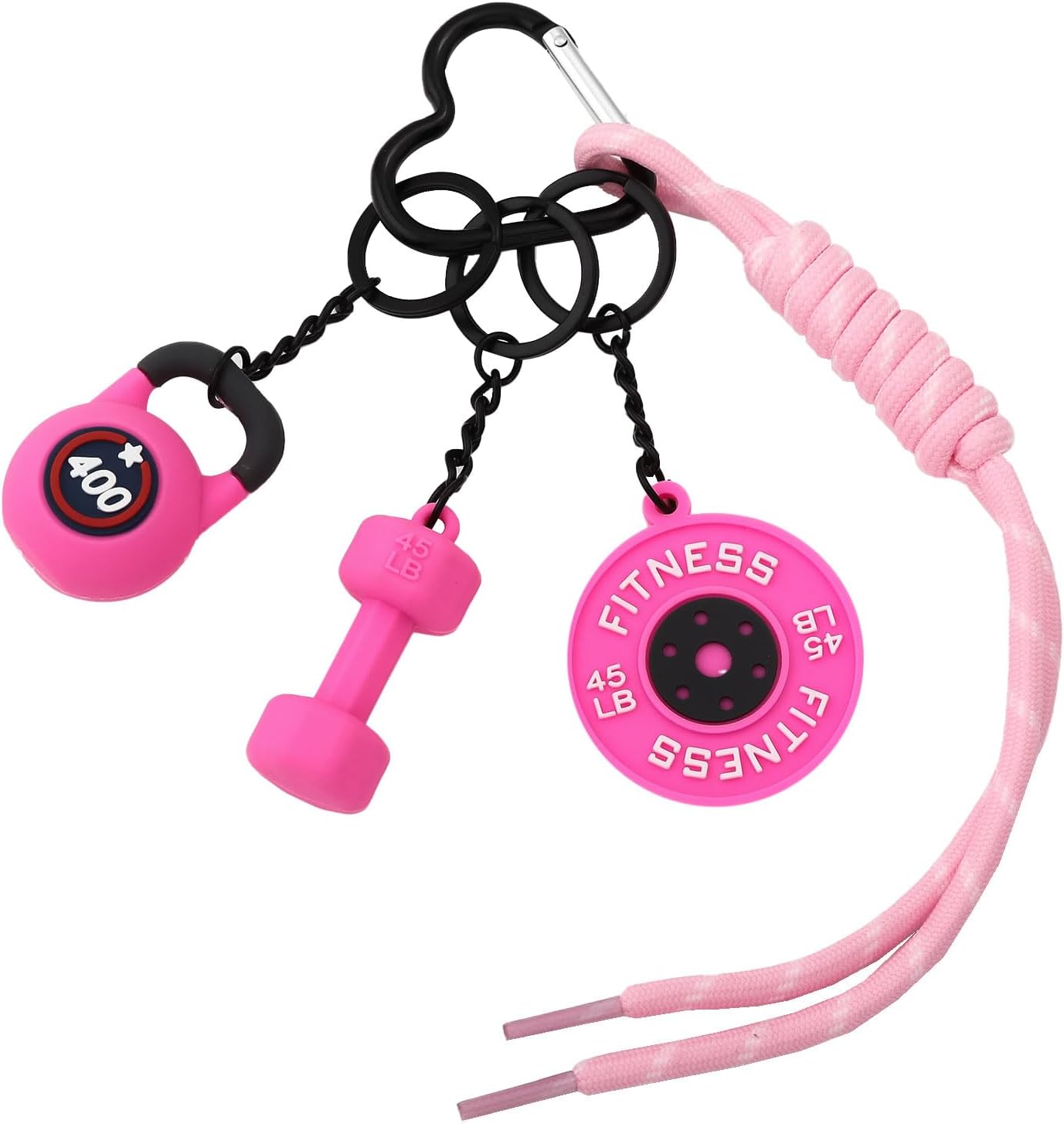 Locus Amoenus Gym Equipment Bag Charms DIY Soft Rubber Dumbbells Keychain for Fitness enthusiast Couple Backpack Jewelry Gift