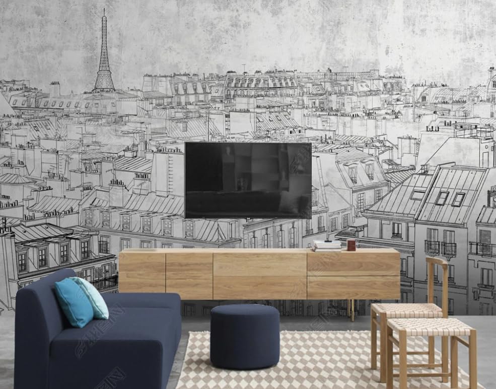 Papier peint intissé architecture urbaine pour agrandir une pièce