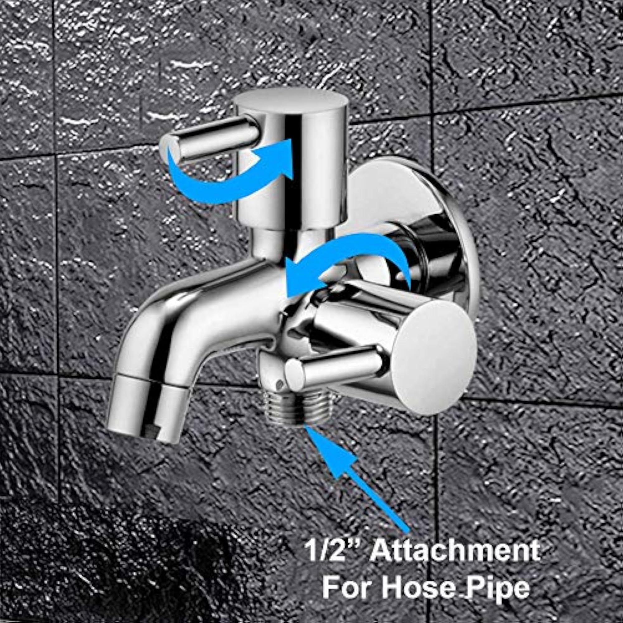 Brass Bib Tap with Wall Flange & Teflon Tape