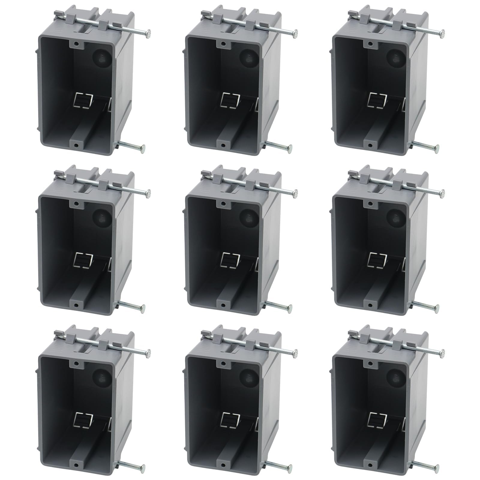 Electrical Boxes - 6 Pack 2-Gang PVC Outlet Boxes -20