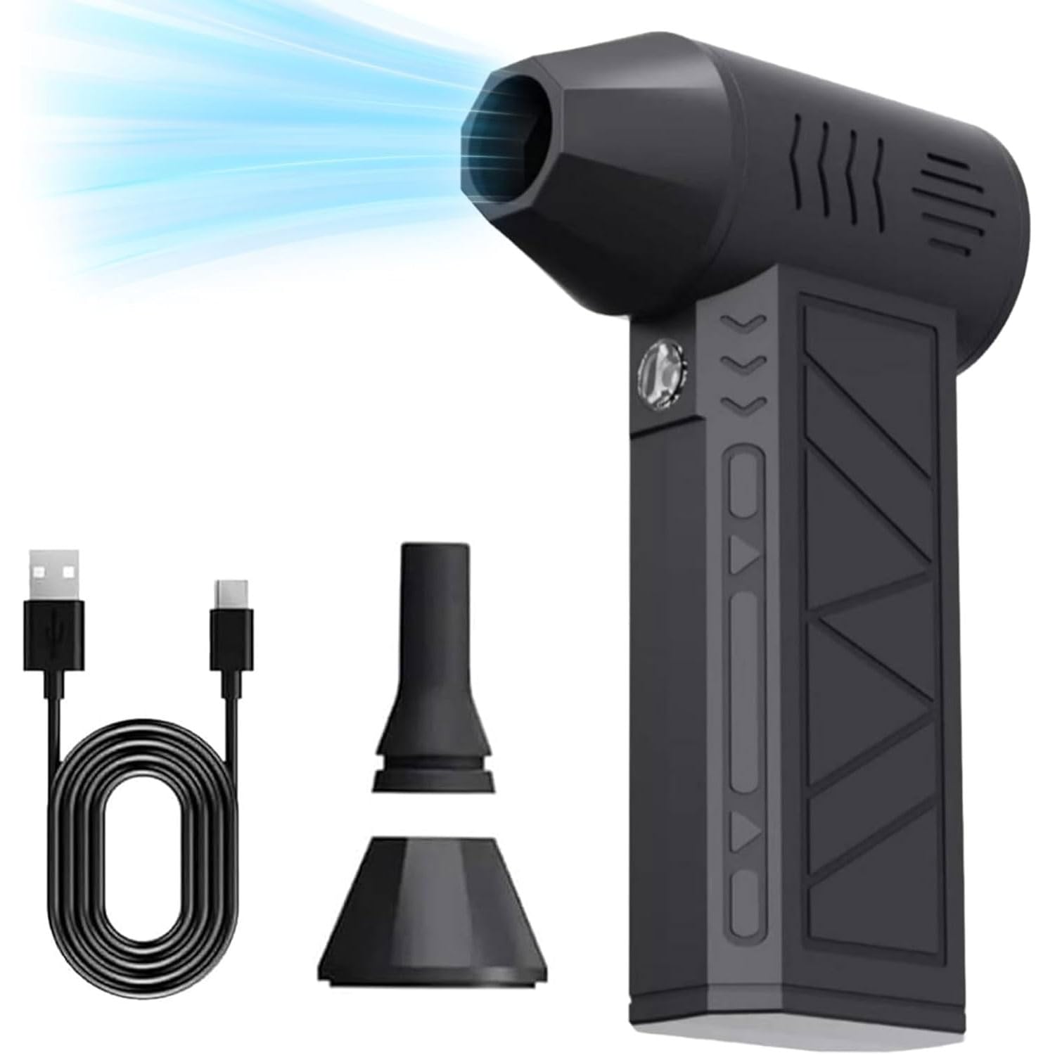 Hydrayne Air Blaster 2.0 - Hydraynex Portable Turbo Handheld Fan, Mini Compact Air Blower, 130000RPM Super Power Cordless Air Duster, 3-Speed Adjustable Mini Blower for House, Outdoor, Car