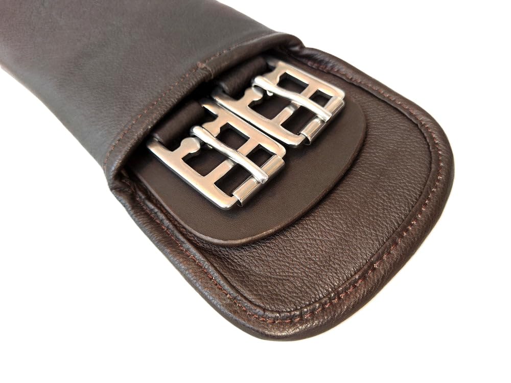 Nappa Leder Mondgurt Kurzgurt ARCO gepolstert Größe Schwarz 65 cm