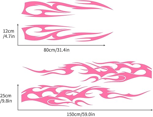 Miniatura 2 de ramuel Calcomanía de vinilo a rayas, con gráficos gráficos para cubierta de capó lateral de automóvil, calcomanías de rayas laterales de carreras
