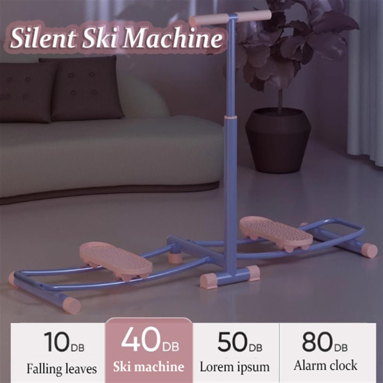 Ski Machine Dispositivo di Allenamento for Il Rafforzamento dei Muscoli del Pavimento Pelvico Femminile 2 in 1, Simulatore di Sci, Altezza del Bracciolo Regolabile(with armrests)