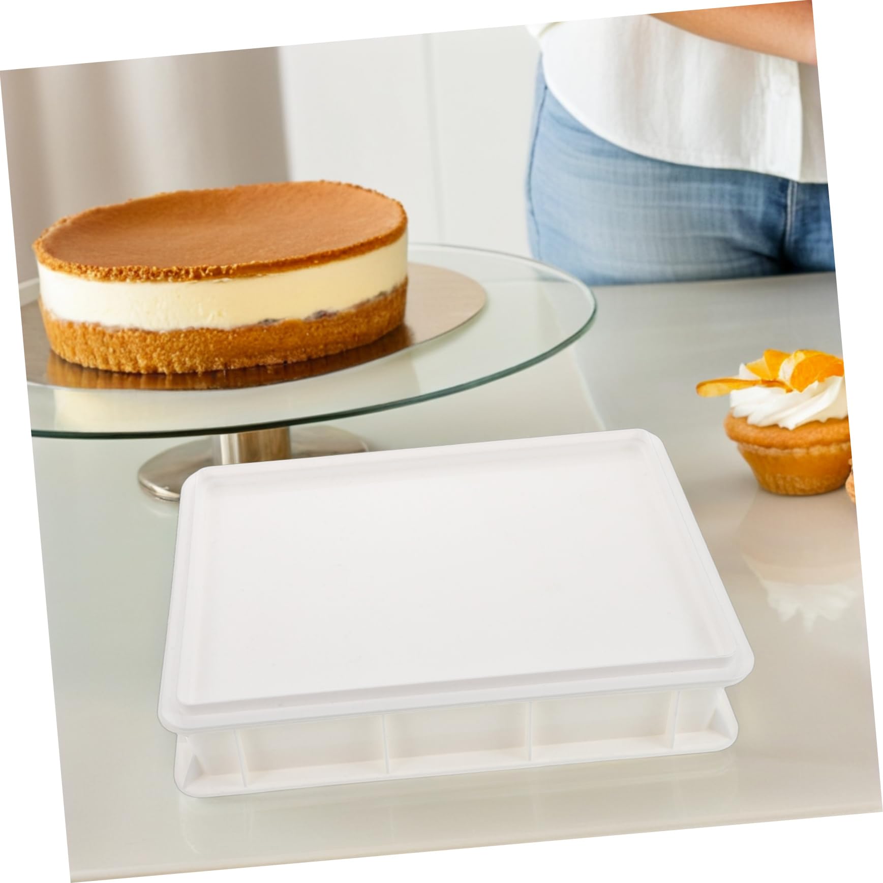 Récipient à Pâte à Pizza en Plastique avec Couvercle, Design Empilable pour Fermentation, Rétention D'humidité et Nettoyage Facile, pour Boulangerie Commerciale