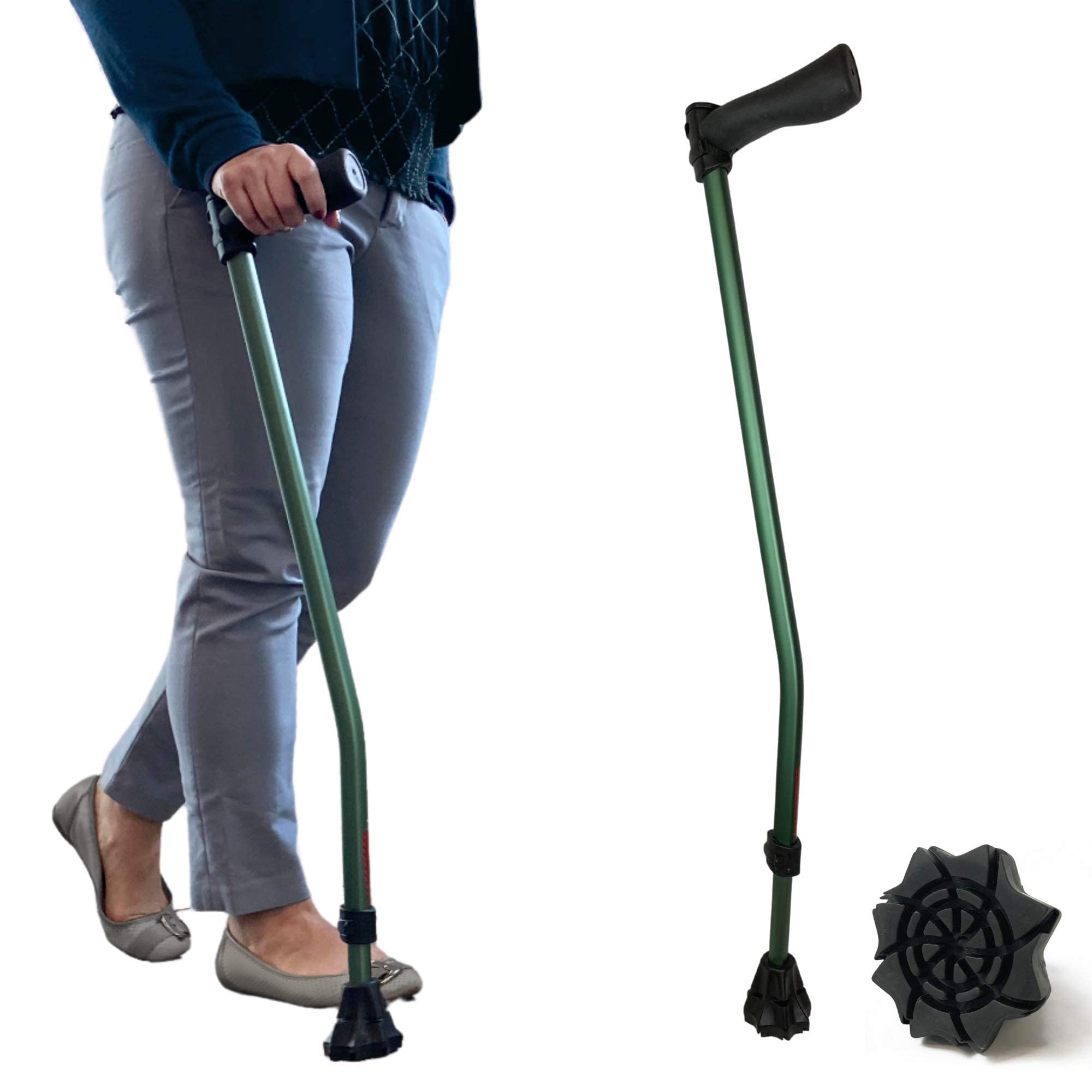 Dynamo Cyclone Cane Maximum Grip for Every Step. Designed for All-Day Comfort. Built to Keep You Steady and Safe. Stability You can Trust, Anywhere You go. (Green)