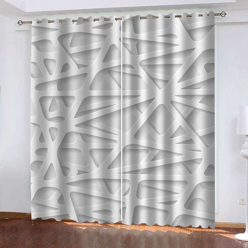 Rideaux chambre pour adulte et enfant isolants 3D blanc 234x230cm