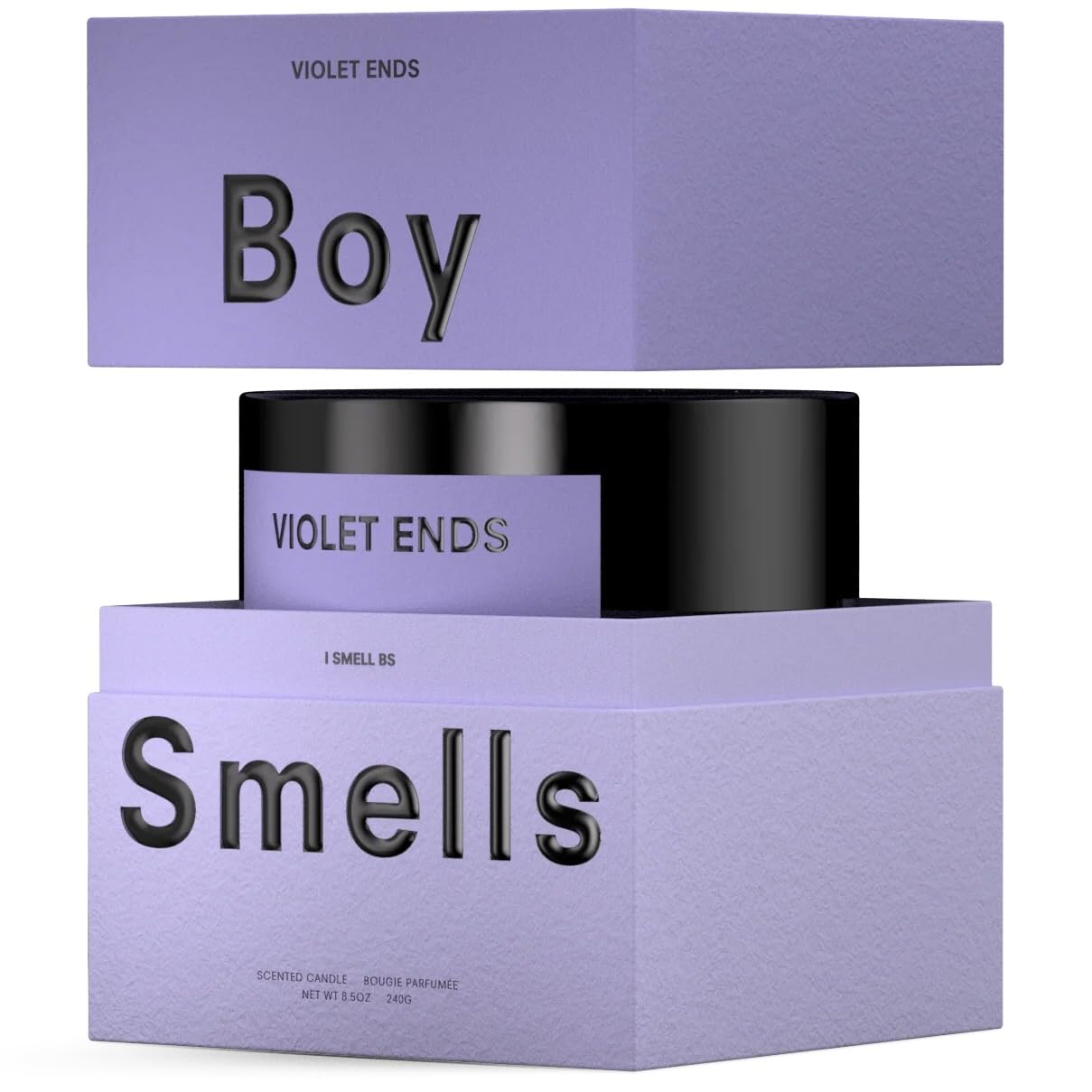 Boy Smells Violet Ends Candle - 8.5 oz - Aromatic Candle for Home with Rhubarb, Violet and Smoked Papyrus - Up to 50-Hour Burn - Cotton Wick - Image 6