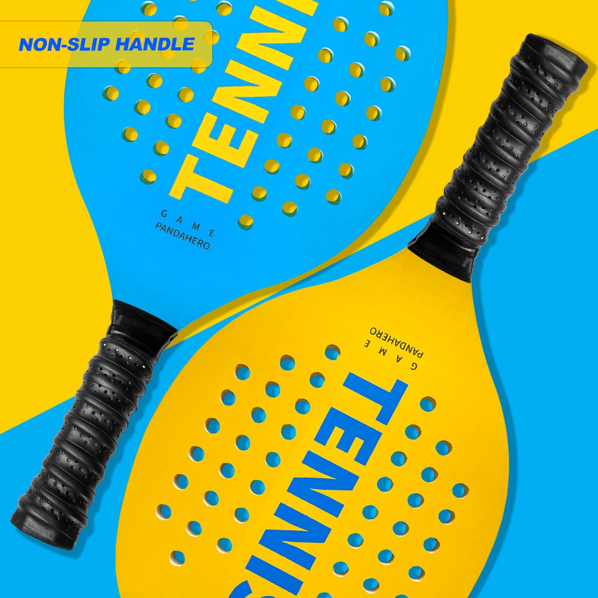 Tennis Racket for Outdoor Play with 4 Paddle Ball Rackets,Beach Outdoor Game for Adults Family Outdoor Lawn Outside Backyard Games