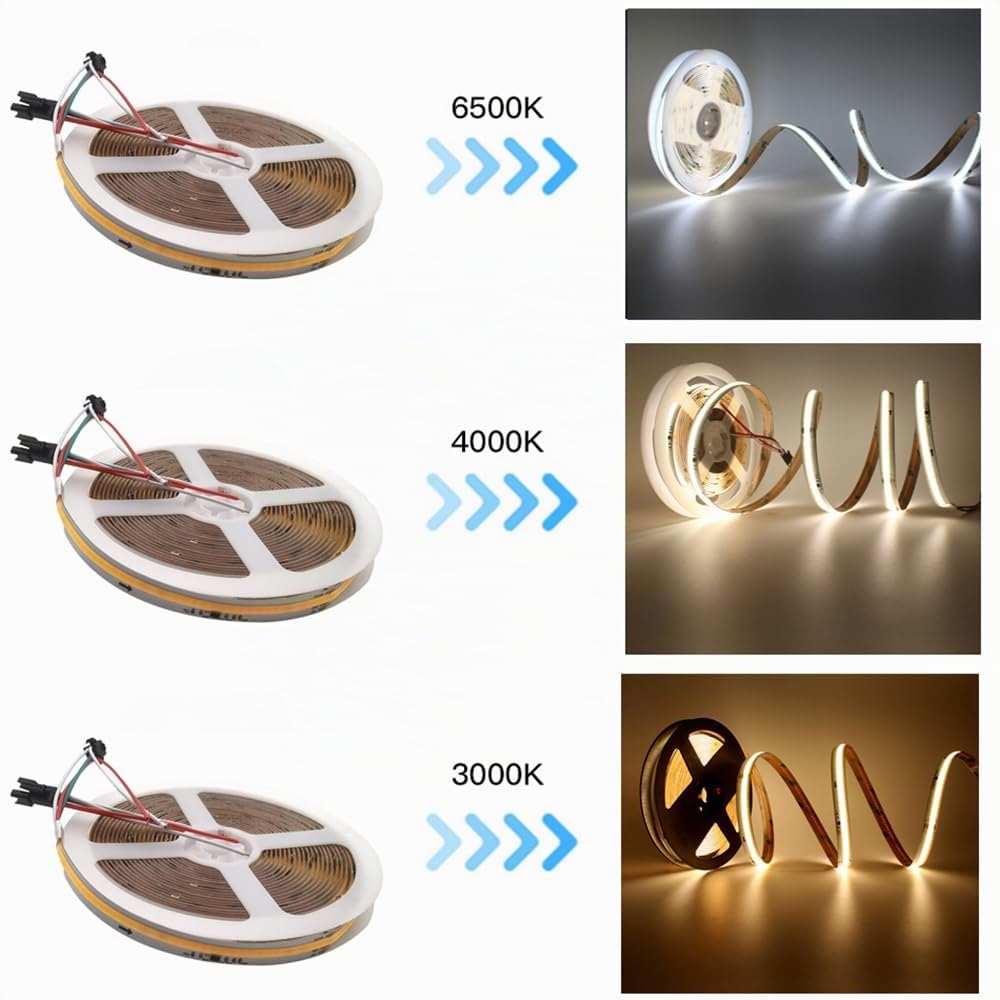 Ws2811 - Striscia a LED per acqua corrente bianco caldo, 24 V, 10 m sequenziale, illuminazione lineare, striscia LED con controller pannello touch RF 24 V, alimentatore da 200 W