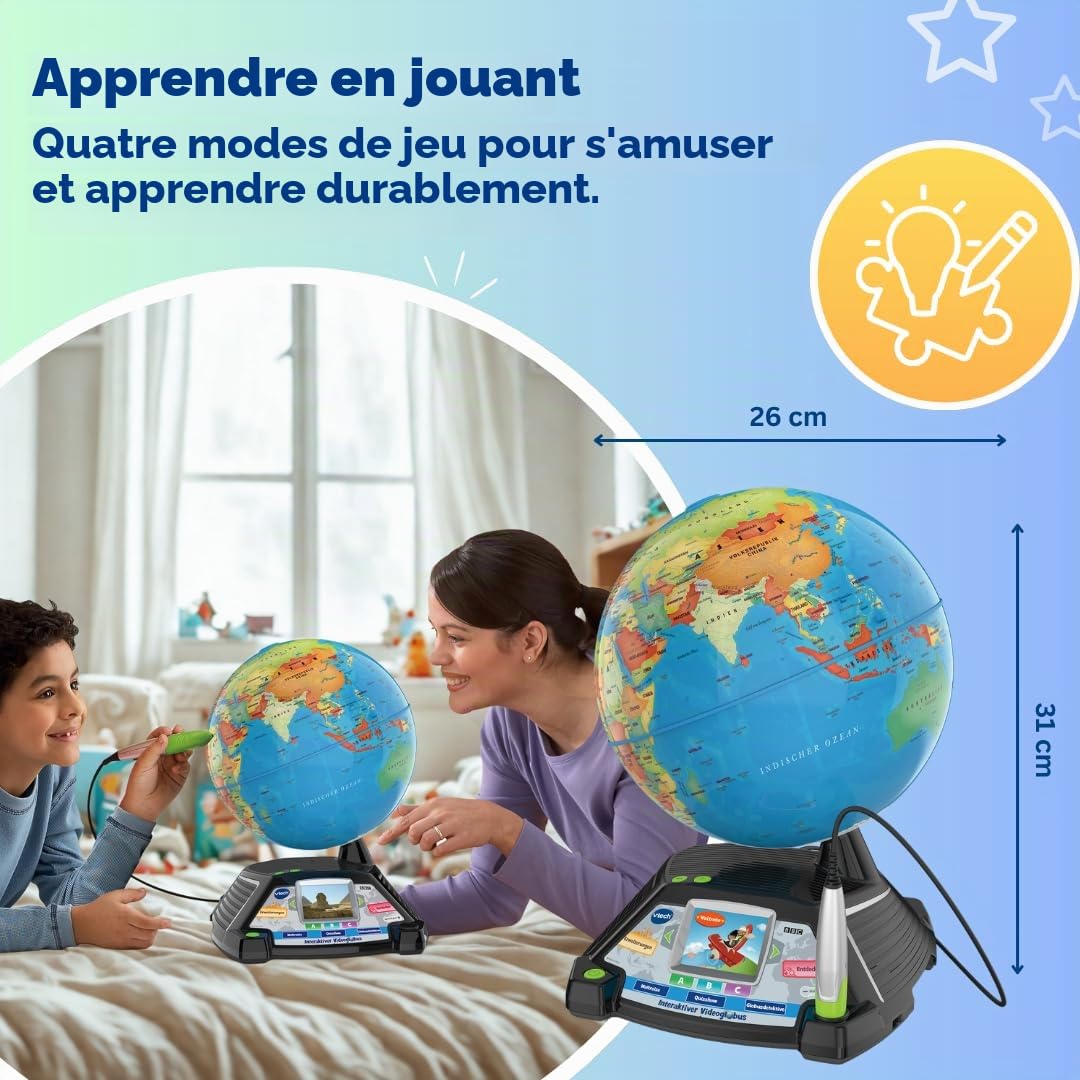 Vtech- Globe d'apprentissage, 80-605464, Multicolore - Version allemande