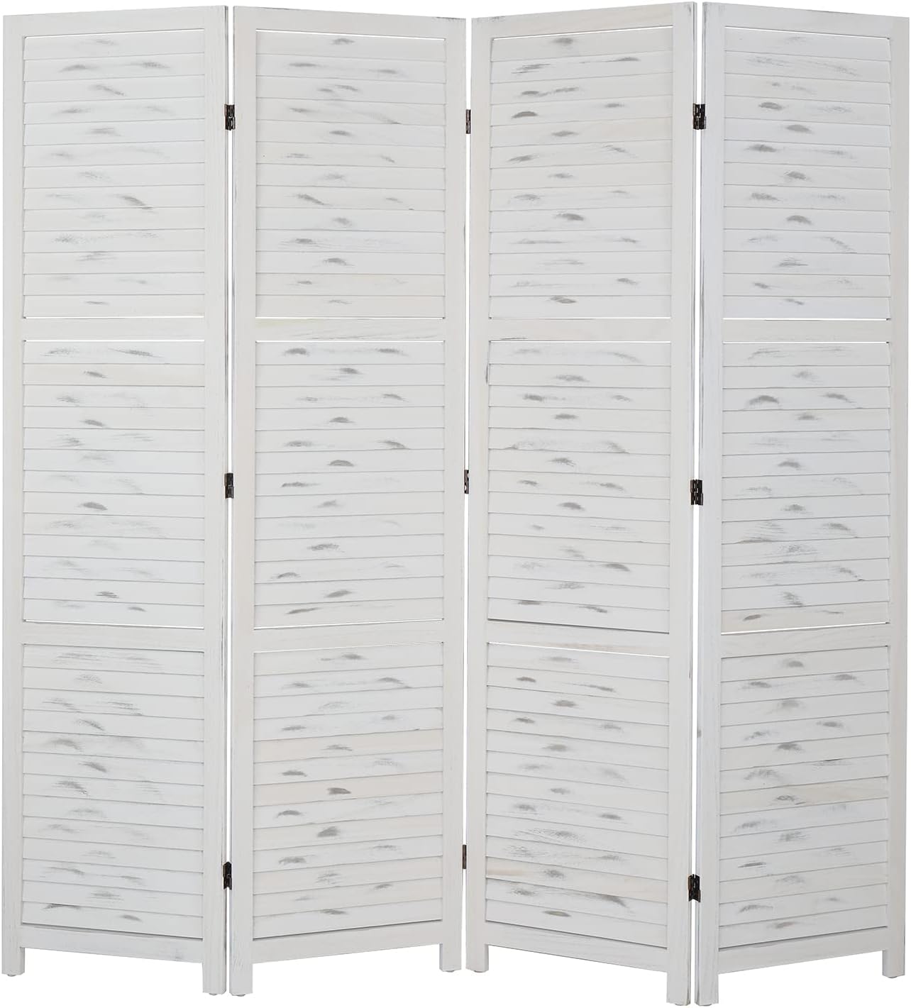 Bonnlo Wood Room Divider Privacy Screen, 5.9 Ft Tall Folding Partition Wall Divider, Indoor Freestanding Hinged Space Separator (Natural, 6 Panel)