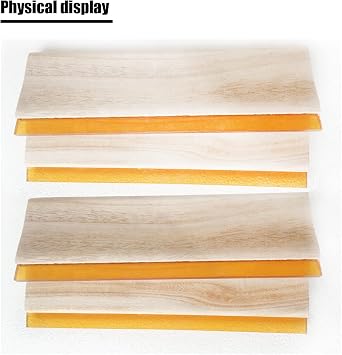 Screen Printing Squeegee Wooden Widened Ink Scraper 75 Durometer with Rubber Blade and Lumber Handle 18 inches Long 5.2 inches Wide