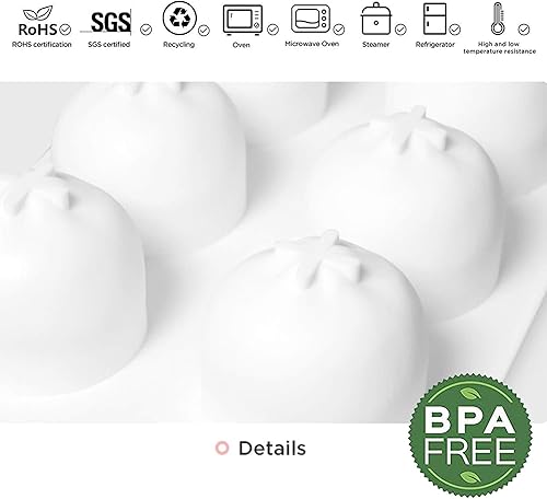 Miniatura 3 de Molde de silicona naranja para hornear pasteles de mousse de frutas, chocolate, postre, pudín, gelatina, molde de helado, molde de decoración de