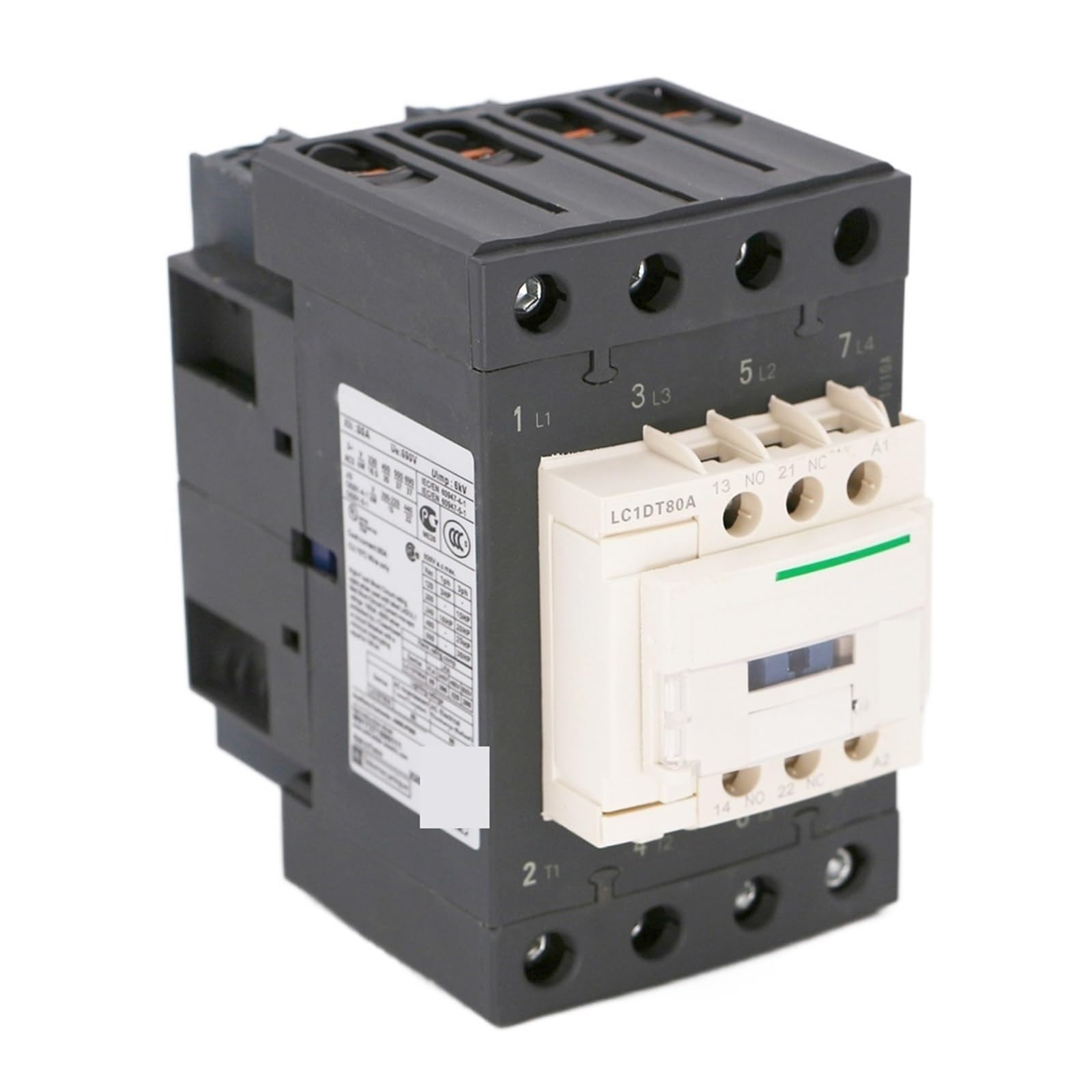 BALYDLUL LC1DT80AN7 AC electric magnetic Contactor 4P 4NO LC1-DT80AN7 80A 415V AC coil