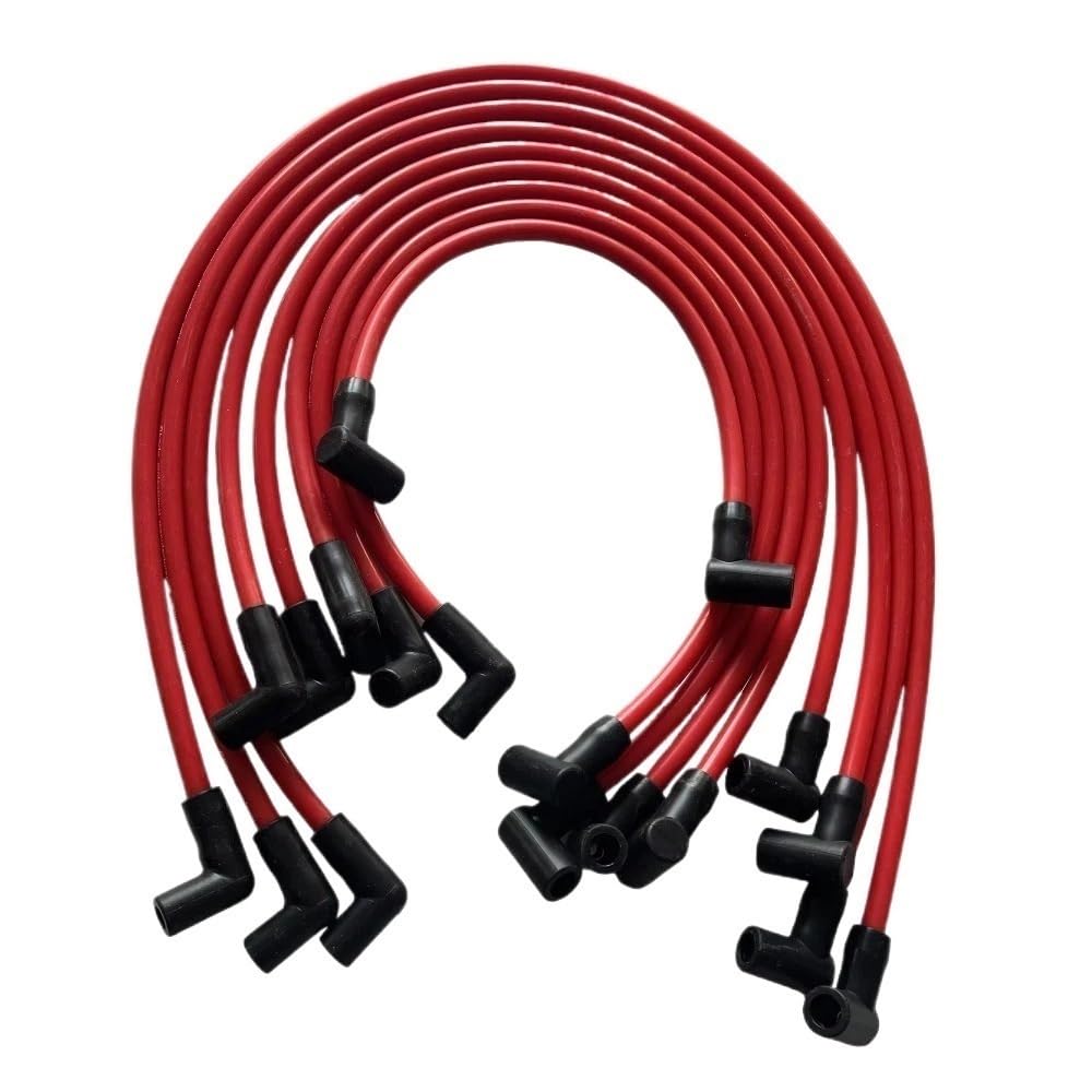 cables bujías coche Para Chevrolet Para Motores SBC BBC | Cables De 10,5 Mm Juego De Cables De Bujía De 9 Piezas