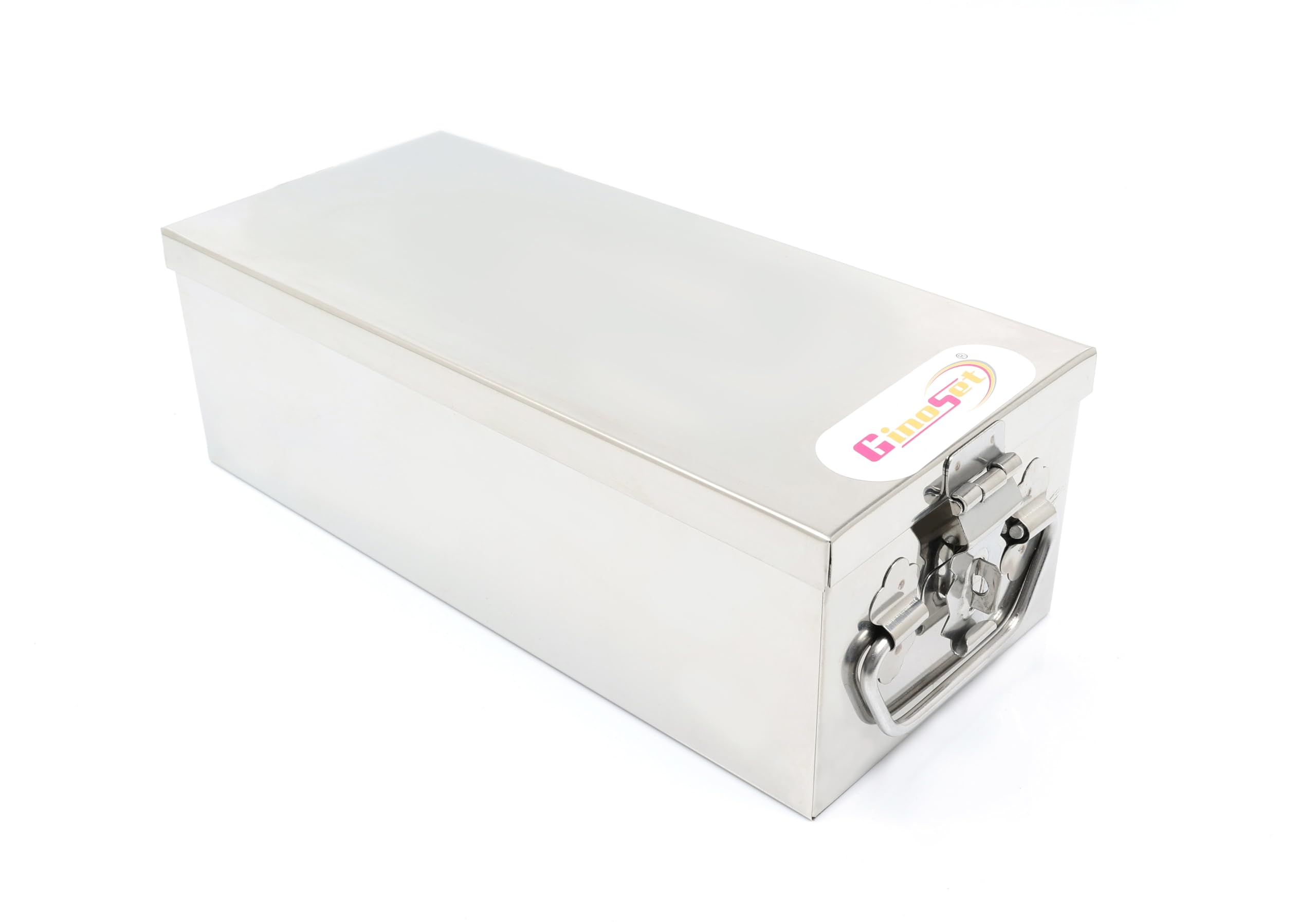 GinoSet Stainless Steel Locker Boxes,Cheque book Box, Jewelry Boxes, Cash Box,Bank Locker Box, Peti Size - 10 Inch Cash Box (10" Long (Medium) - 10" x 4.5" x 3.5")