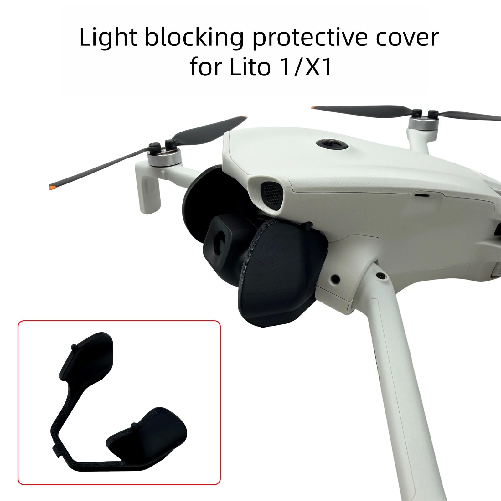 Für DJI Lito 1/X1 Objektivschutz, Gegenlichtblende, Gimbal-Kameraschutzhaube, Schutzabdeckung, schwarz