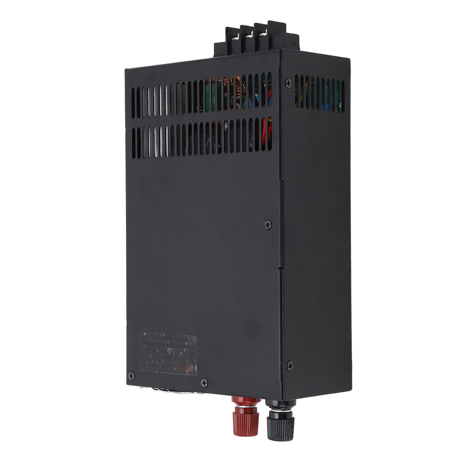 Oumefar Fuente de Alimentación CC de 800W Fuente de Alimentación Conmutada Ajustable Uso Industrial Entrada de 380V Diseño de Acero Inoxidable (12V)