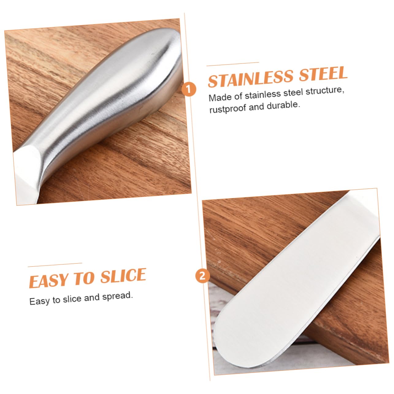 Cabilock 3Pcs Stainless Steel Cheese Cutter Manual Butter Slicer Spatula for Kitchen Use Easy to Clean and Store for Home Cooking and Baking