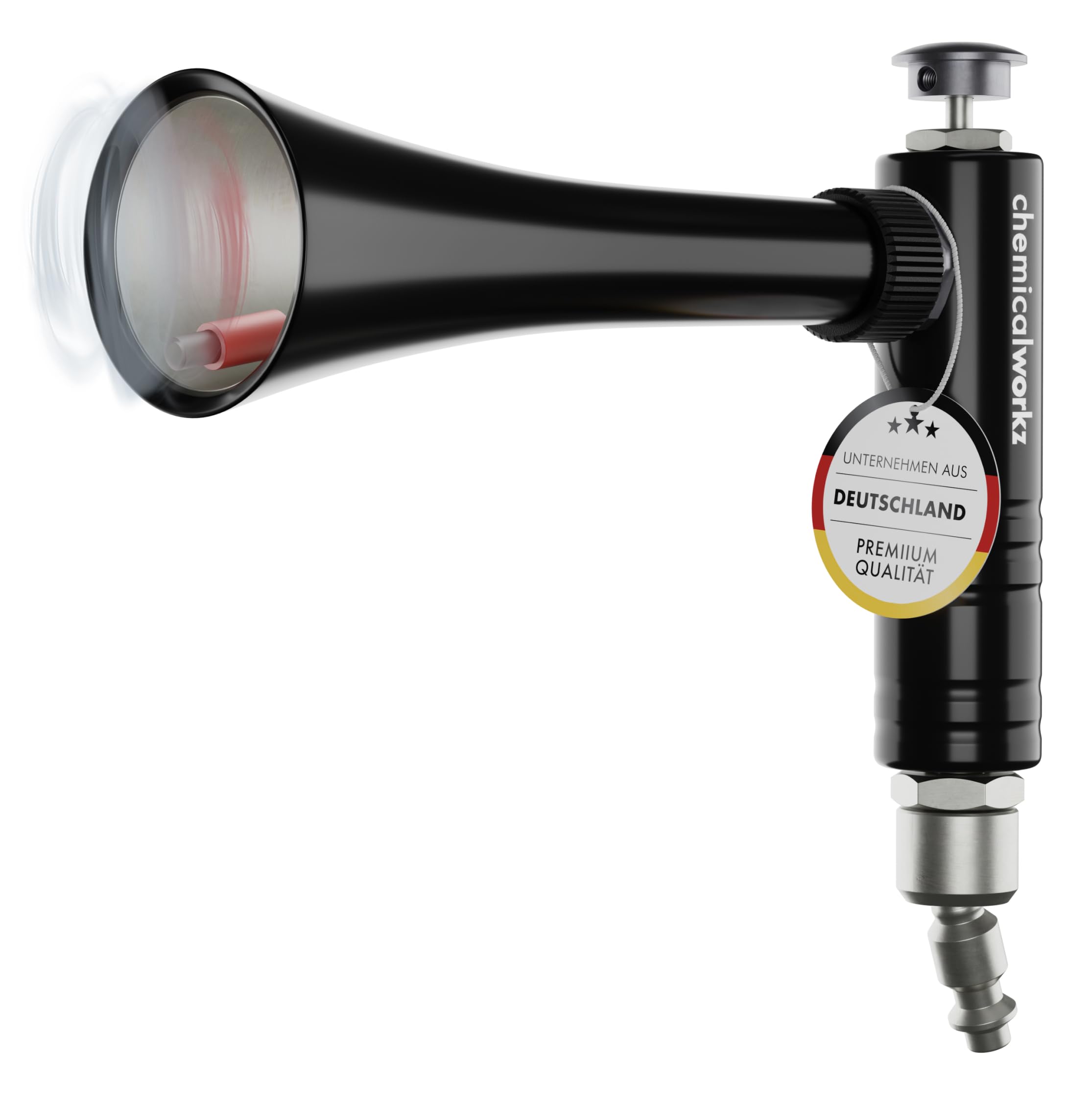 chemicalworkz Mini Air Gun – Kompakte Druckluft-Ausblaspistole für schwer erreichbare Stellen – Präzises Ausblasen von Schmutz & Wasser – Profi-Qualität – 1/4 Zoll Anschluss – Schwarz