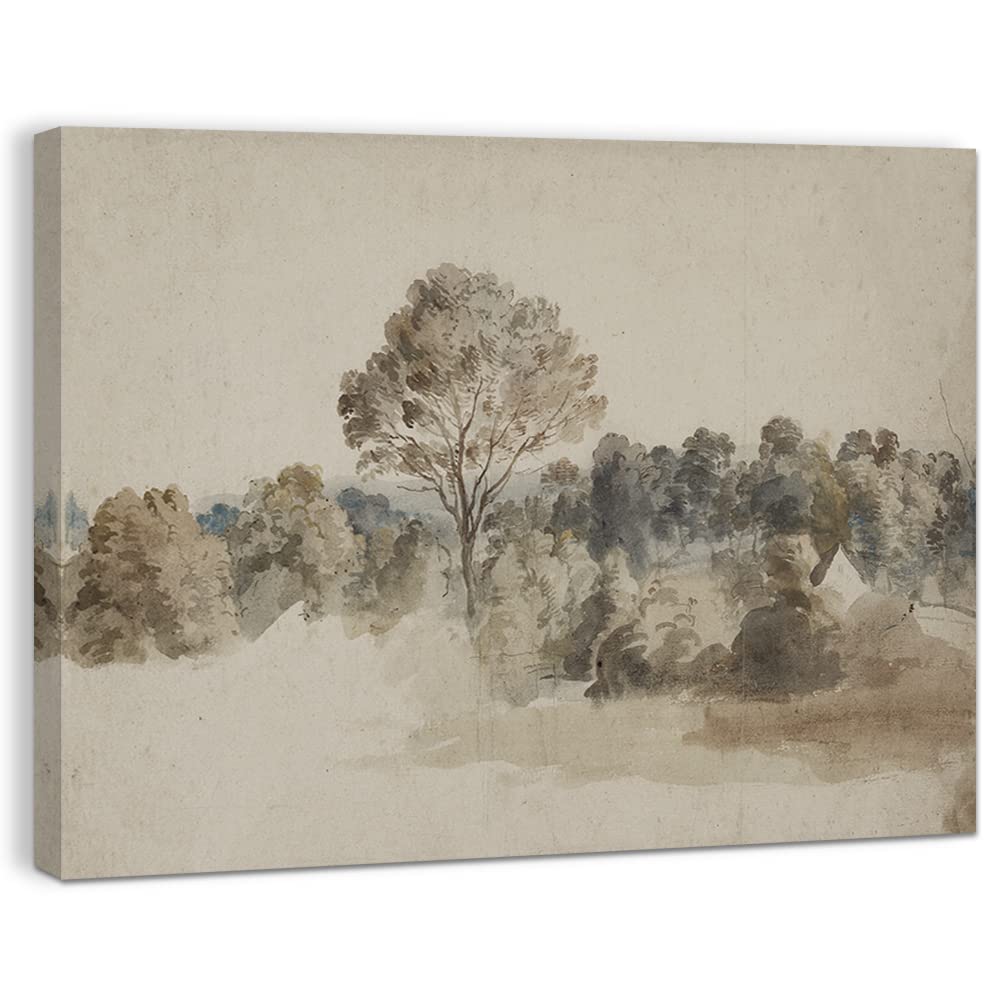 YUMKNOW Vintage Prints on Canvas Wall Art 11x14 Ready to Hang Rustic French