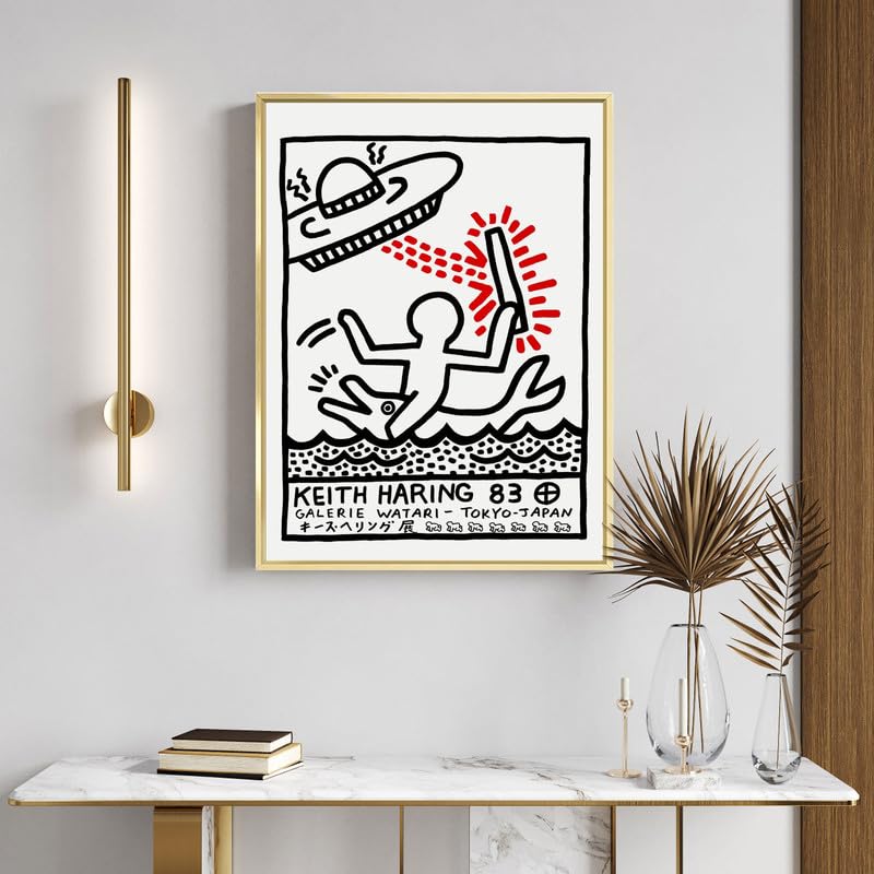 Amazon.com: GLODD Keith Haring Wall Art, Keith Haring Art 1983