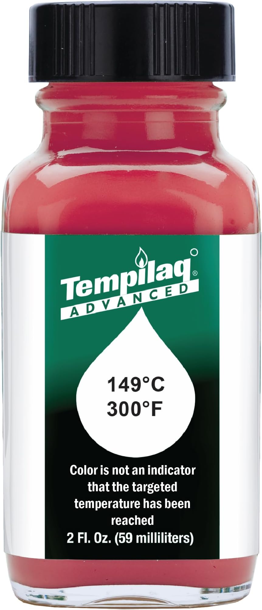 Tempil 24405- TEMPILAQ Advanced TL030 Temperature Indicating Liquid, 149 Degree C/300 Degree F, 2 oz. Ideal for Heat Treating, Brass Annealing, and Glass Production, Made in USA