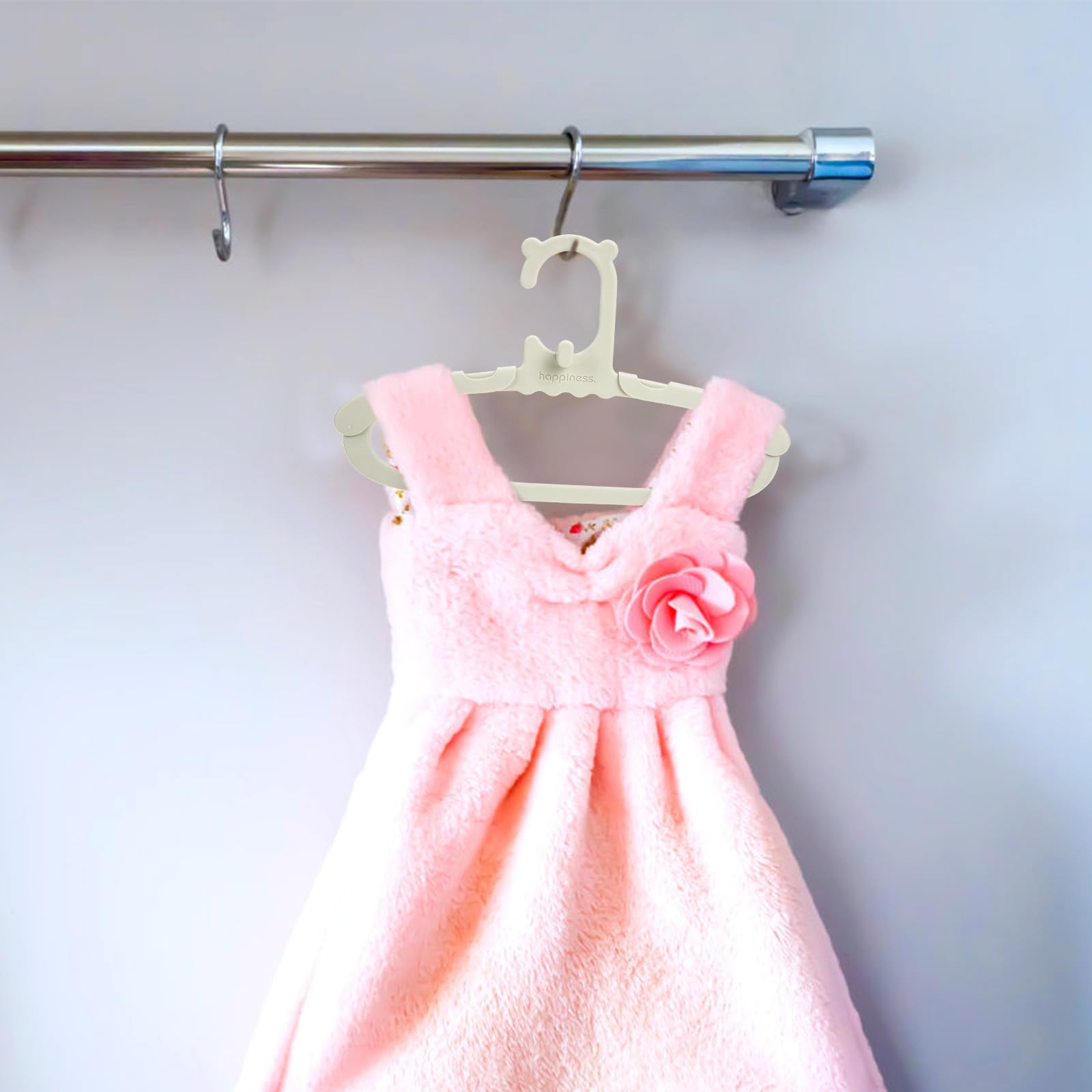 HANABASS Perchas Telescópicas para Ropa Infantil Pinzas para Pantalones, Material PP, Uso en Armarios y Hogar, Juego de 10 Piezas para Niñas
