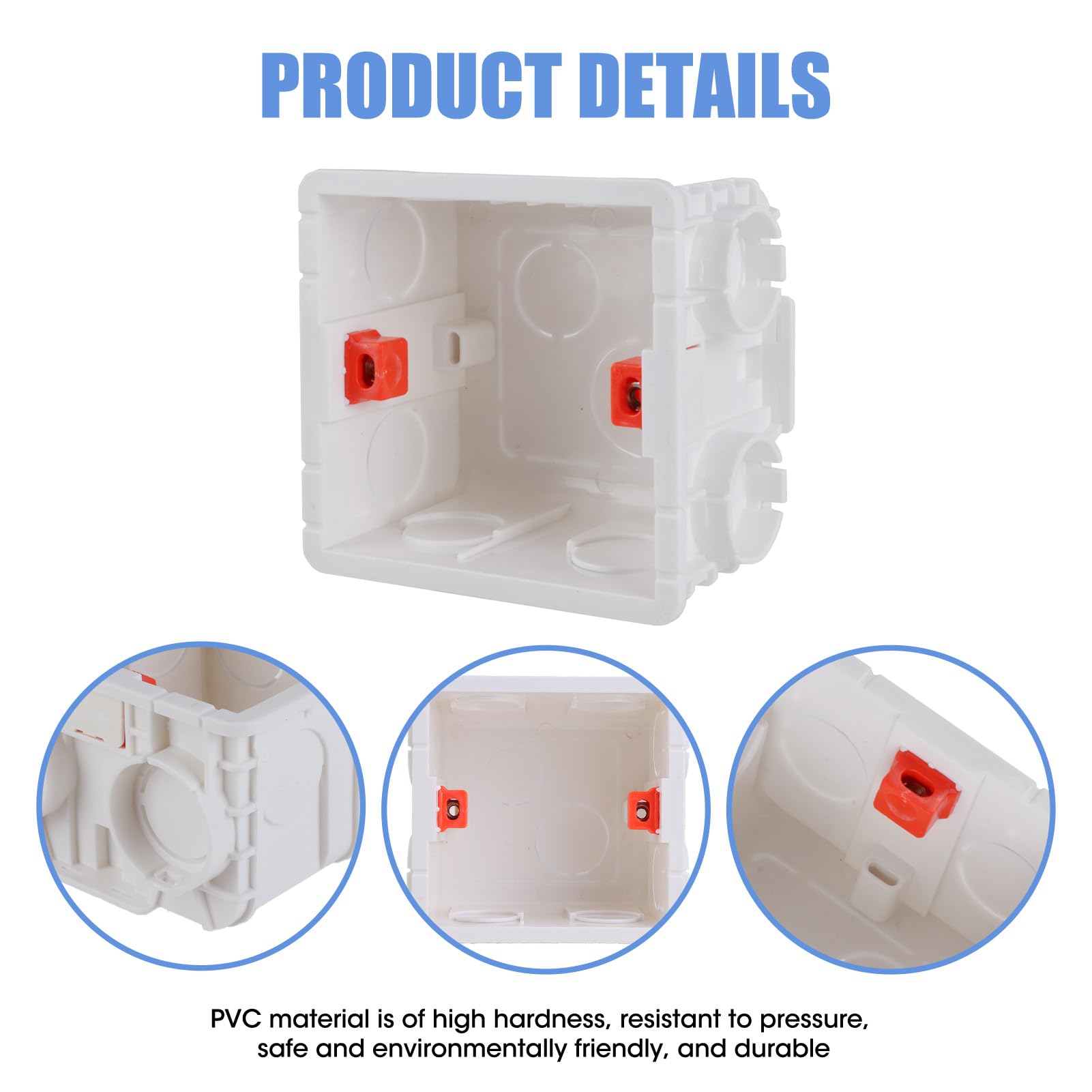 2 Gang Surface Mount Back Box Pattress 2Pcs, Pattress Box - Image 3